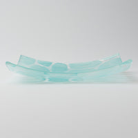 グラスアート藍　minasoko　角皿　14.5cm(ターコイズ) グラスアート藍 琉球ガラス