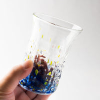 沖縄工芸村　花波4インチグラス(青) 沖縄工芸村 琉球ガラス