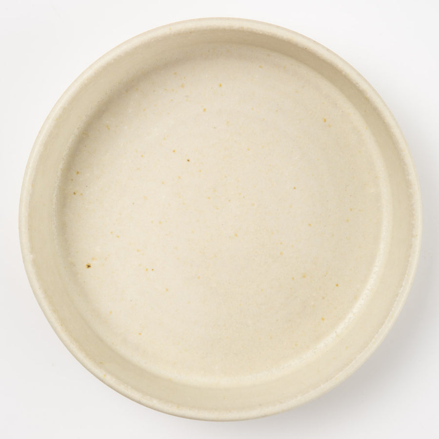 Deep Gorge　FLAT BOWL　Eggshell(白) Deep Gorge 陶磁器作家もの