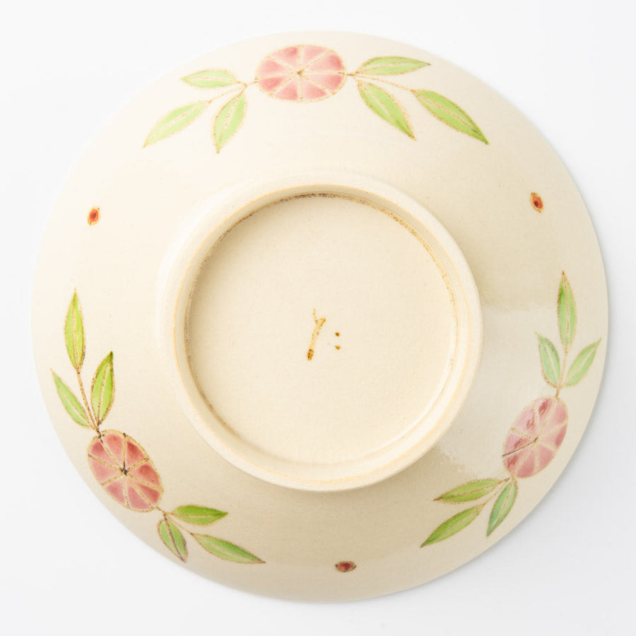 アトリエたき　花輪　鉢(ピンク×黄) アトリエたき 陶磁器作家もの