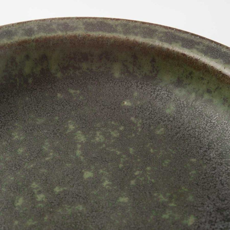 yoshida pottery　高杯皿(S)　さびいろうぐいす yoshida pottery 陶磁器作家もの