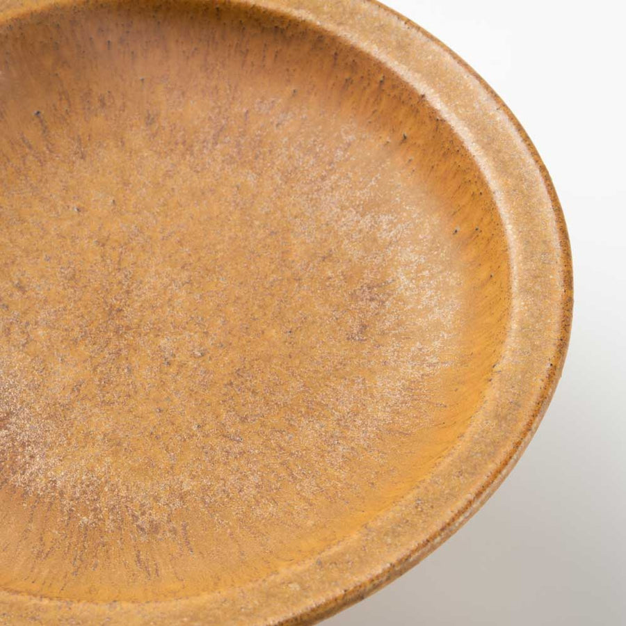 yoshida pottery　高杯皿(S)　さびいろこはく yoshida pottery 陶磁器作家もの