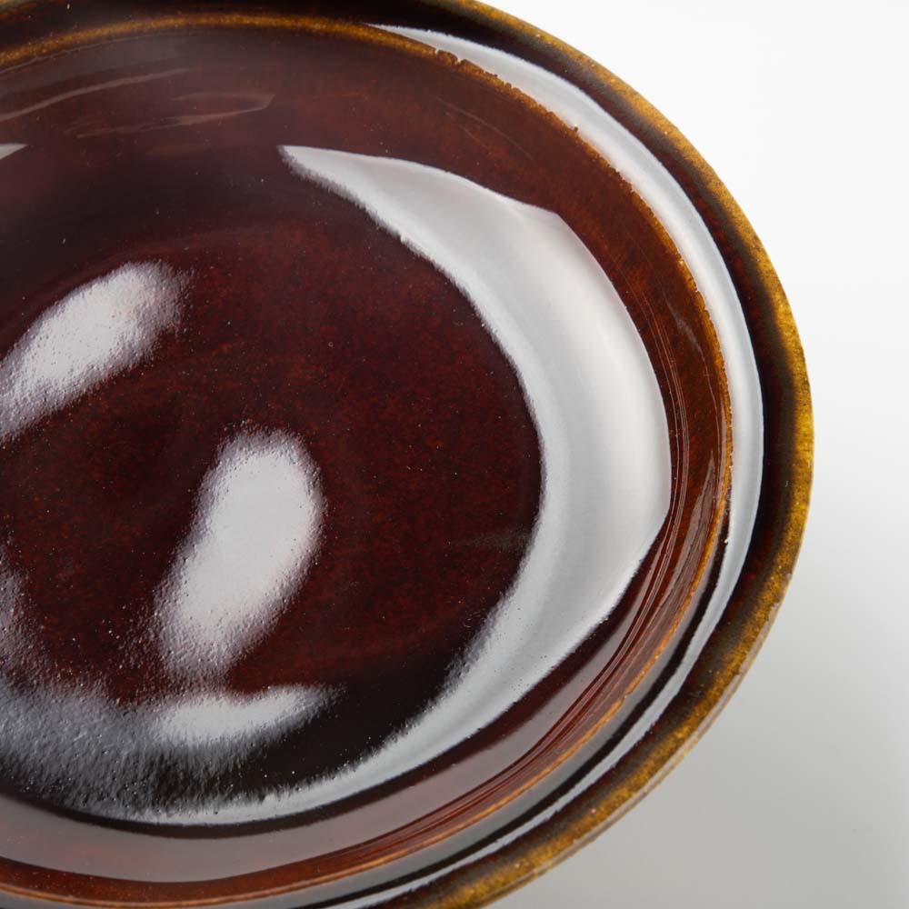 yoshida pottery　高杯皿(S)　飴 yoshida pottery 陶磁器作家もの