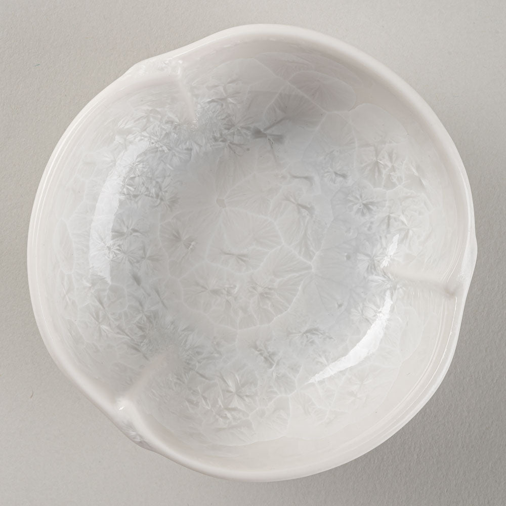 京焼・清水焼 陶あん 花結晶 小鉢（白） – 大人の焼き物
