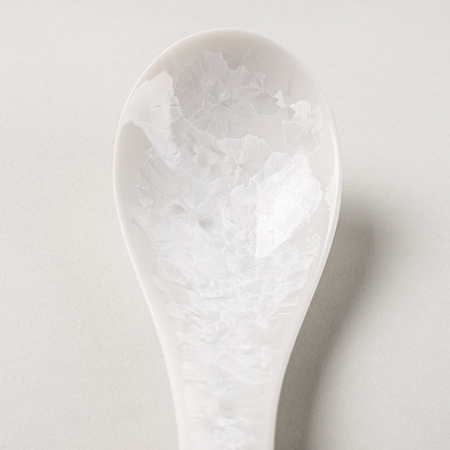 京焼・清水焼 陶あん　花結晶　レンゲ（白）