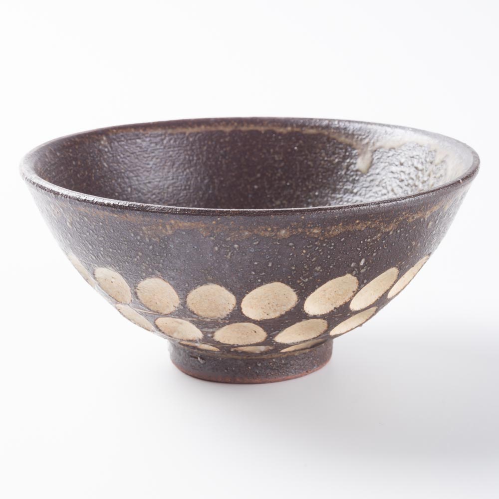 美濃焼　正陶苑　新米茶碗　マットブラウン