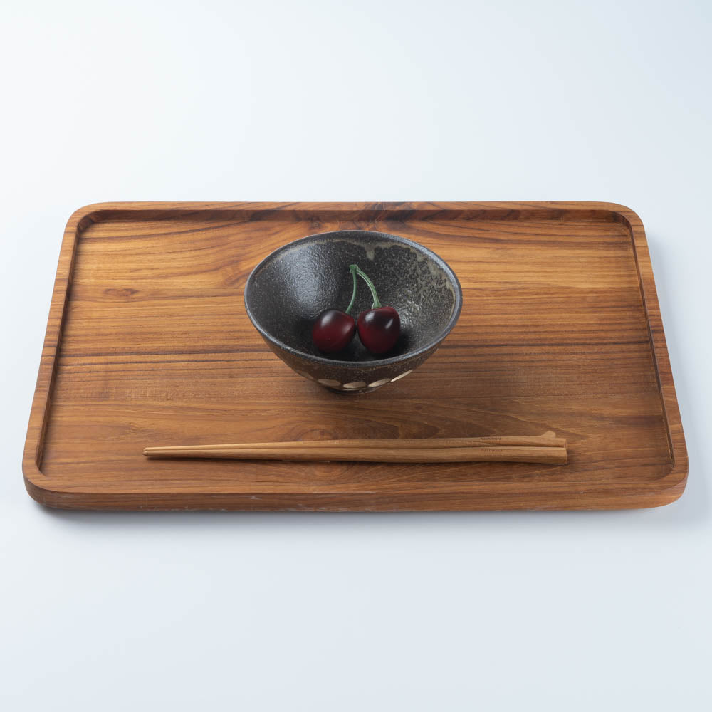 美濃焼　正陶苑　新米茶碗　マットブラウン