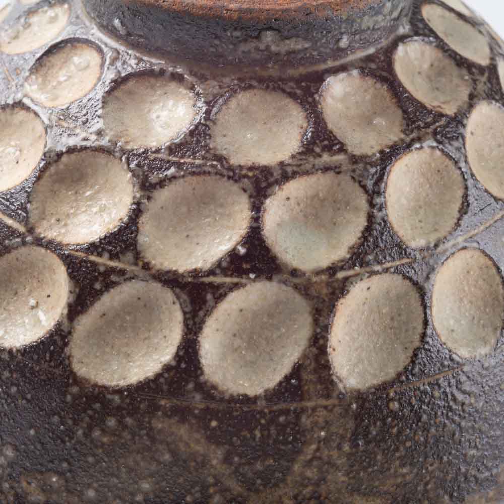 美濃焼　正陶苑　新米茶碗　マットブラウン