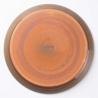 美濃焼　正陶苑　リムプレート（皿）大　キャメル