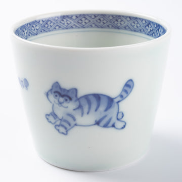 作家　石川理恵　蕎麦猪口（トラ）