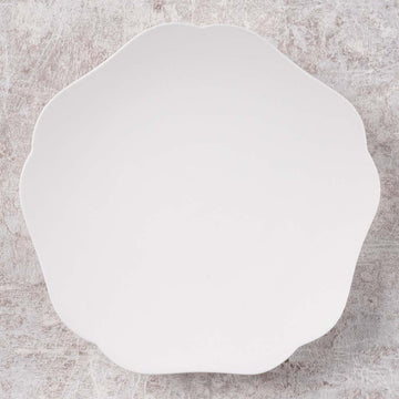 京焼・清水焼　KIWAKOTO　ASAGAO 雪 Medium 20.5cm皿
