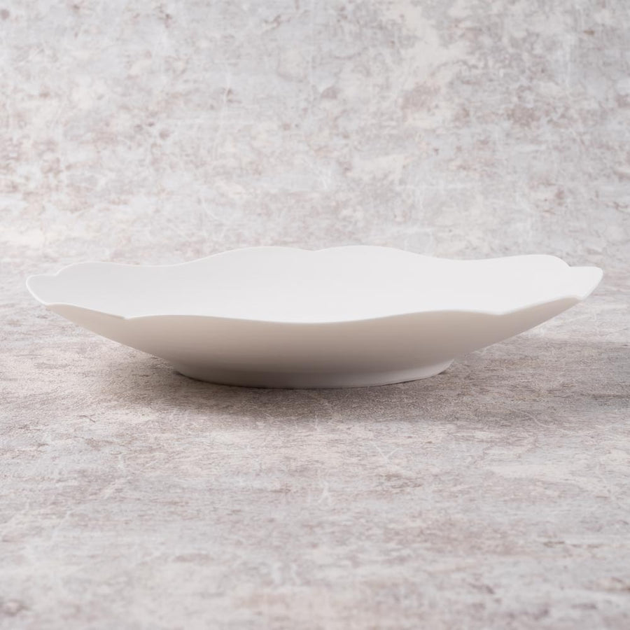 京焼・清水焼　KIWAKOTO　ASAGAO 雪 Medium 20.5cm皿