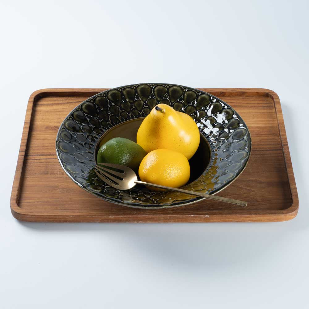 ルリアメ工房　パスタ鉢(オリーブ)