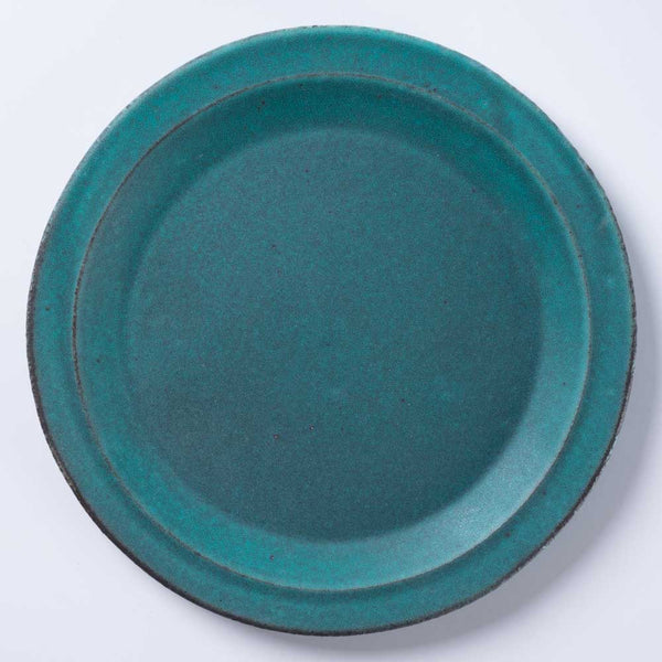 作家 大原拓也 カラーマットリムプレート (S) vert ¥2,530 大人の焼き物