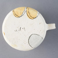 hapun pottery　カップ　フラワー　黄 hapun pottery 陶磁器作家もの