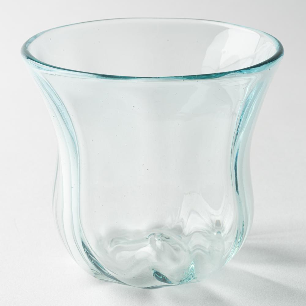 琉球ガラス工房　glass32　うずグラス(水)-K00339-琉球ガラス工房glass32