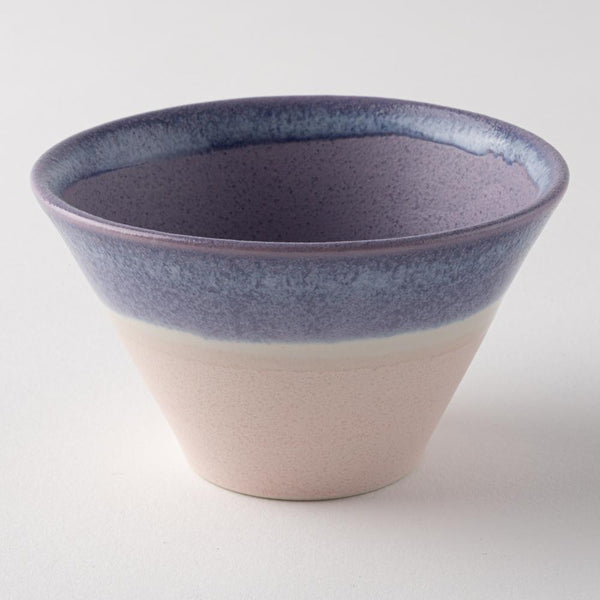 美濃焼 伸光窯 パステルジュレ反り鉢 パープル×ピンク(S) ¥1,650 大人