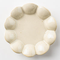 土本製陶所 ポンポンプレートS アンティークホワイト-I00410-萬古焼　土本製陶所