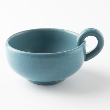 萬古焼 藍窯 スープカップ(ブルー)-萬古焼　藍窯堀内製陶所