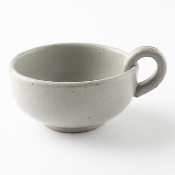 萬古焼 藍窯 スープカップ(グレー)-萬古焼　藍窯堀内製陶所
