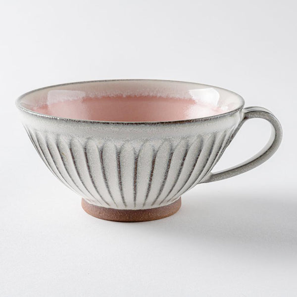 陶器のカップ 2個セット ピンクグレー ピンクマグカップ | 萩焼 風来房