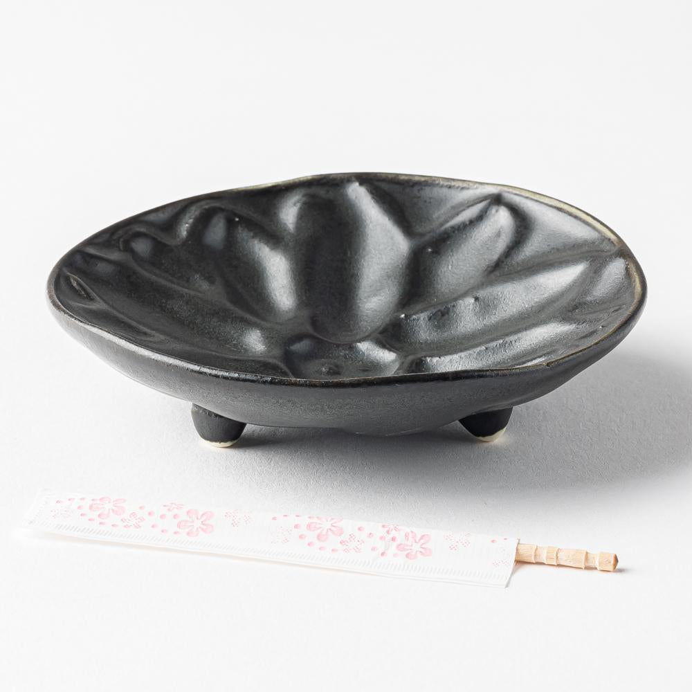 yoshida pottery　豆皿　大人black yoshida pottery 陶磁器作家もの
