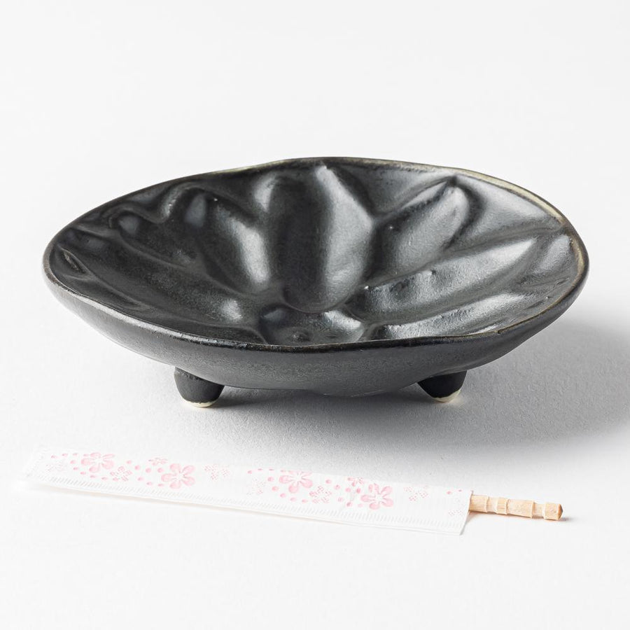 yoshida pottery　豆皿　大人black yoshida pottery 陶磁器作家もの