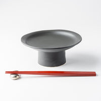 yoshida pottery　高杯皿（M）　大人black yoshida pottery 陶磁器作家もの