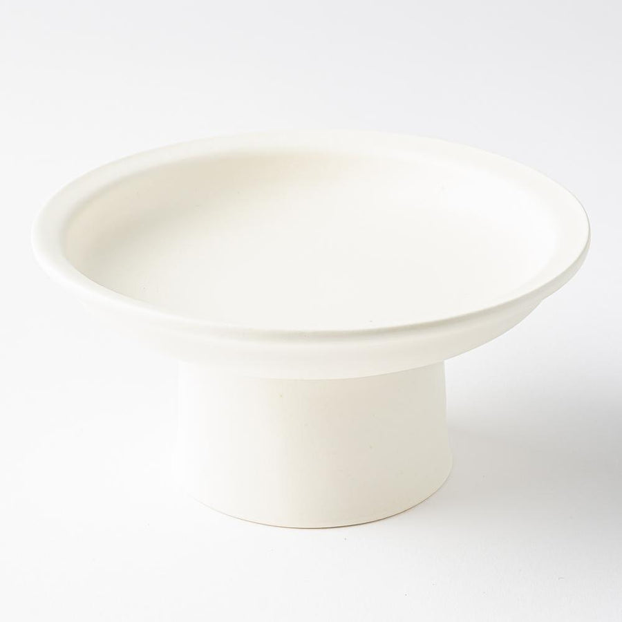 yoshida pottery　高杯皿（S）　恋人white-I00072-yoshida pottery
