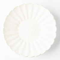yoshida pottery　輪花皿　恋人white-I00080-yoshida pottery