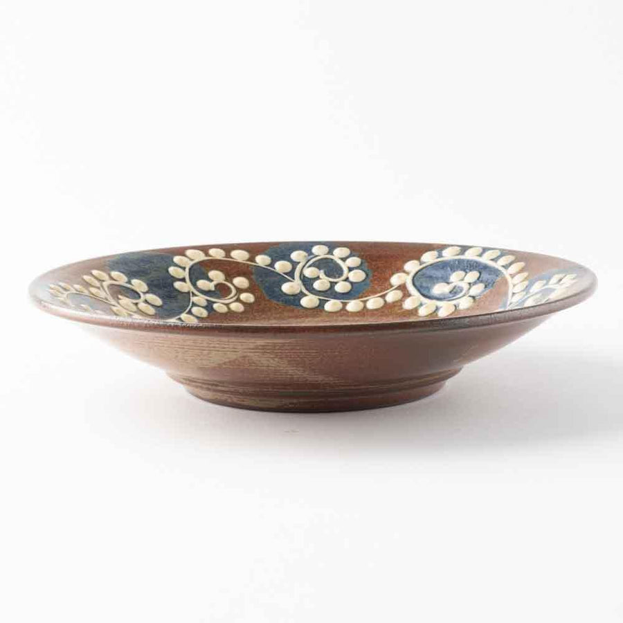 作家　神谷理加子　7寸皿　たこ唐草-作家　神谷理加子
