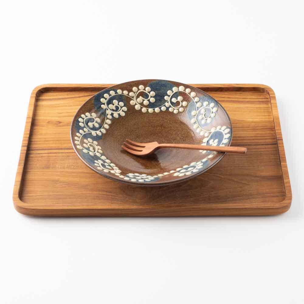 作家　神谷理加子　7寸皿　たこ唐草-作家　神谷理加子