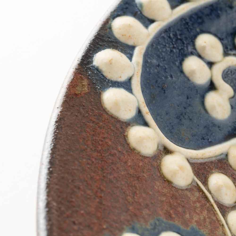 作家　神谷理加子　7寸皿　たこ唐草-作家　神谷理加子
